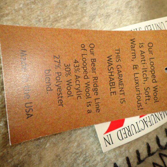 NWT The Vermont Country Store Hooded Shawl Cape O/S Natural Button Closure - Picture 11 of 16